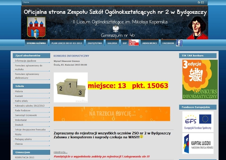 II Liceum Ogólnokształcące im. Mikołaja Kopernika w Bydgoszczy II Liceum Ogólnokształcące im. Mikołaja Kopernika w Bydgoszczy