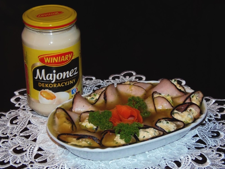 Roladki z szynki w galarecie Roladki z szynki w galarecie