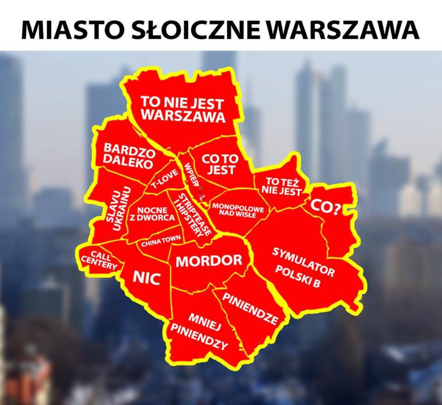 Mapa Warszawy "Miasto Słoiczne Warszawa". Powstała nowa wersja planu