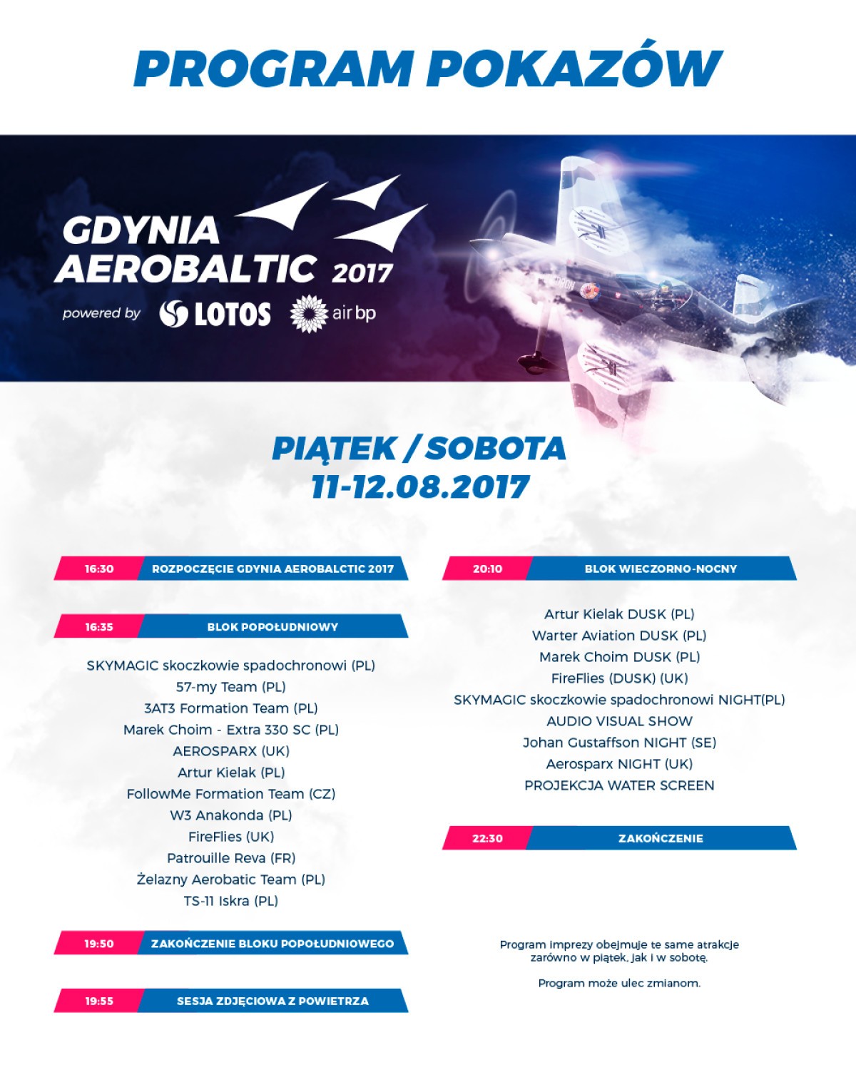 Gdynia Aerobaltic 2017 - PROGRAM