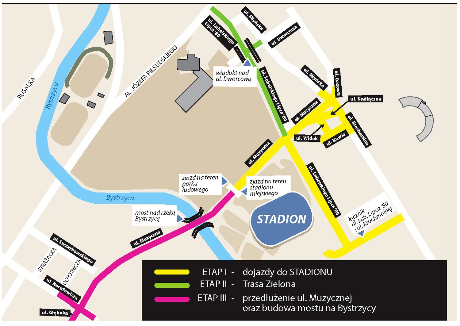 trasa zielona lublin mapa Trasa Zielona Lublin   NaszeMiasto.pl