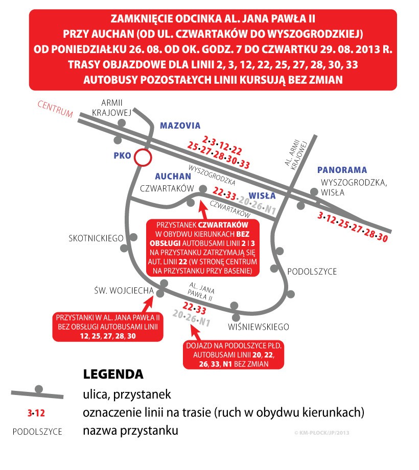 Objazdy Autobusów Na Podolszycach W Płocku Sprawdź Szczegóły