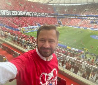 Prezydent elekt Aleksander Miszalski świętował sukces Wisły na Stadionie Narodowym