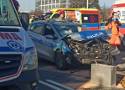 Wypadek radiowozu w centrum Katowic. Cztery osoby trafiły do szpitala. Co tam się wydarzyło?