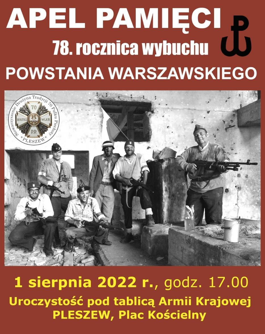 Rocznica wybuchu Powstania Warszawskiego 2022. Oficer 70 Pleszewskiego Pułku Piechoty walczył w Powstaniu Warszawskim