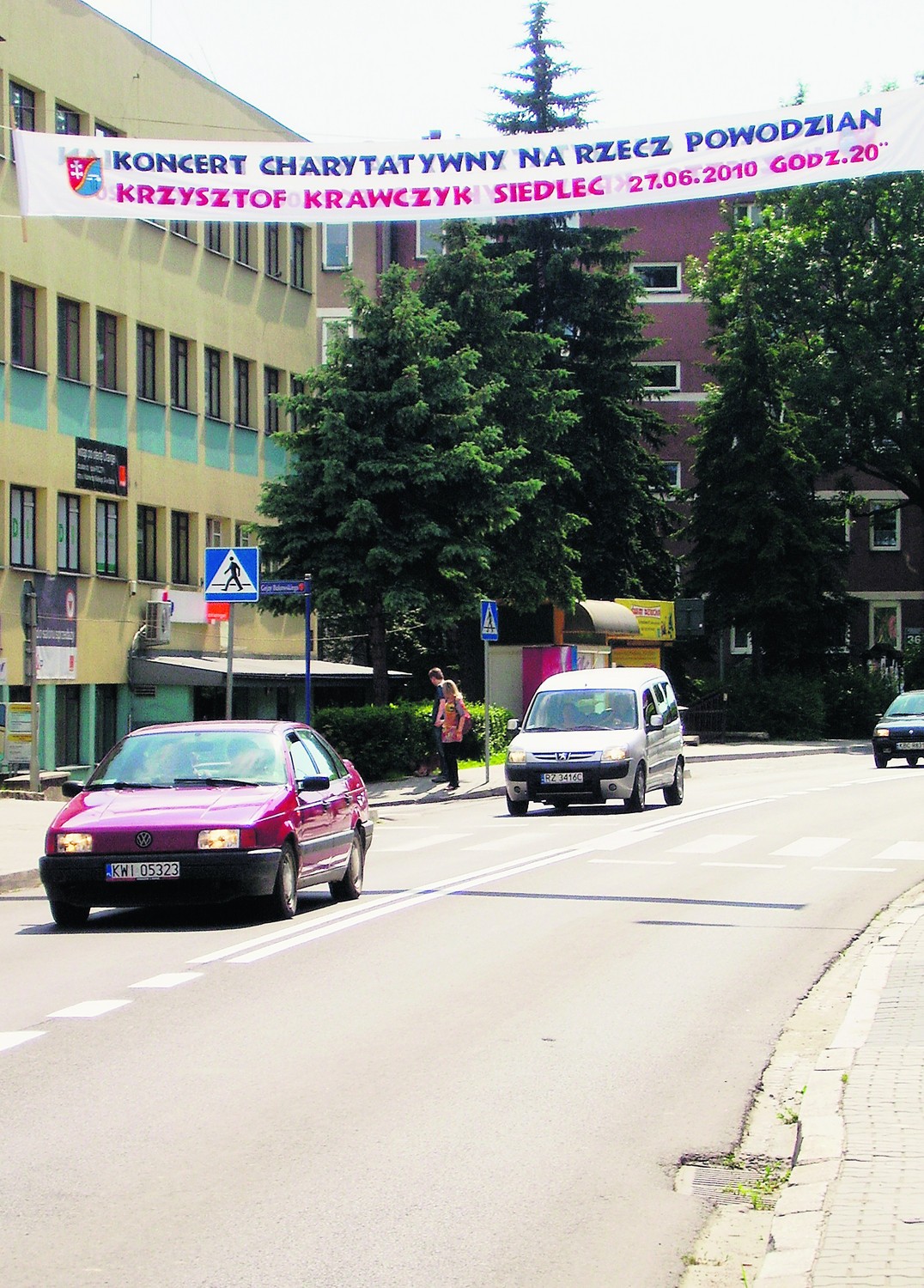 Taki sam baner, ale wywieszony przez radną, zagrażał bezpieczeństwu mieszkańców
