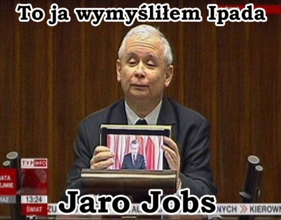 Kaczyński w Sejmie z tabletem. Zobacz memy o Glińskim, Kaczyńskim i