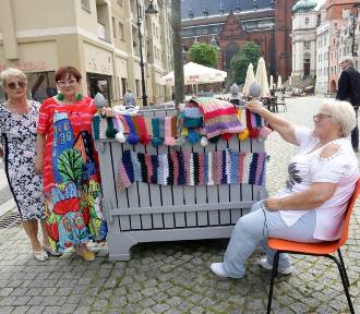 Legnica: Dzisiaj jest Światowy Dzień Dziergania w Miejscach Publicznych, zdjęcia