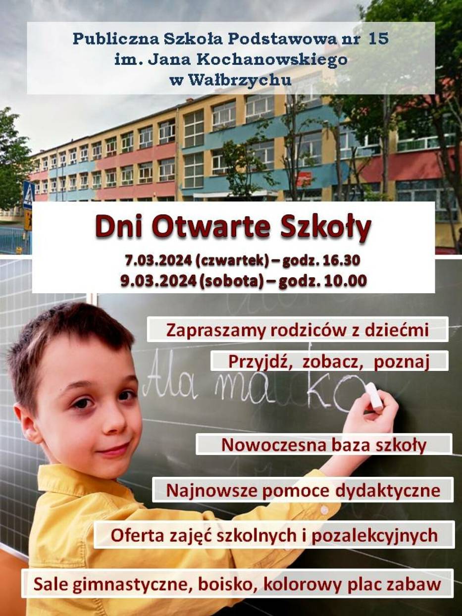 PSP 15 w Wałbrzychu zaprasza na dni otwarte