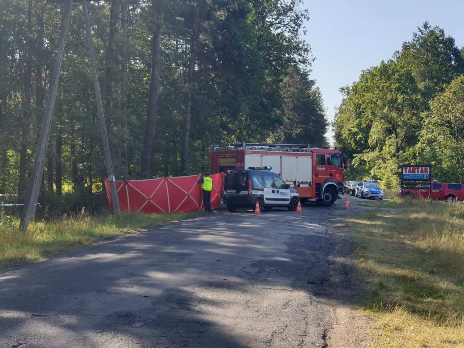 Tragiczny wypadek w miejscowości Miradz pod Strzelnem w powiecie mogileńskim