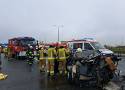Wypadek na autostradzie A1 w Lisewie. Samochód uderzył w pojazd służby drogowej