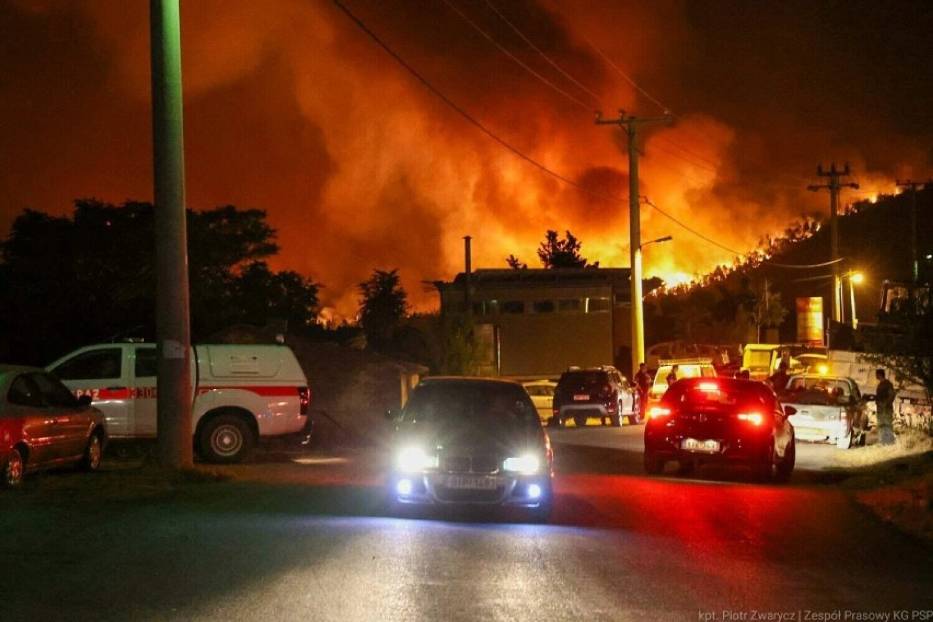 Strażacy z Polski walczyli z ogniem w Grecji