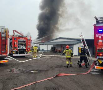 Spłonęła hala w Gostyni. Nie żyje jedna osoba