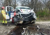 Wypadek na DK 35 pod Wrocławiem. Doszło tam do czołówki, dwie osoby w szpitalu