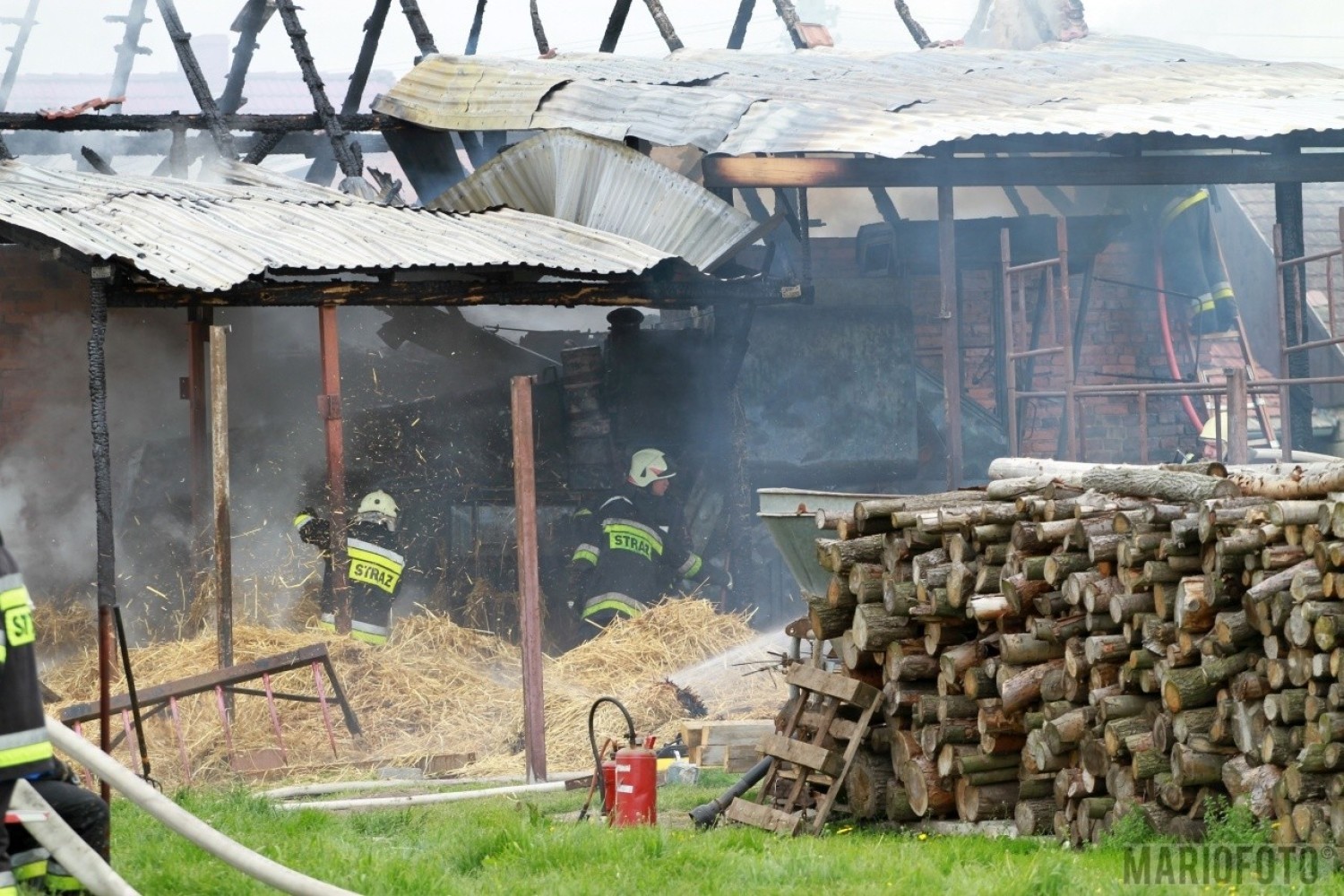 Pożar stodoły i chlewni w Kotorzu Małym