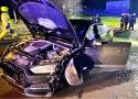 Nocne zderzenie aut z gorlickiego i sądeckiego przy remizie strażackiej w Siołkowej