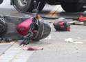 Śmiertelny wypadek motocyklisty na obwodnicy Murowanej Gośliny. Zderzył się z busem