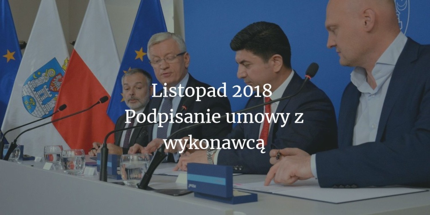 W maju rozpisano przetarg, w wyniku jego rozstrzygnięcia wybrano wykonawcę, a w listopadzie podpisano umowę