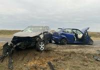 Czołowe zderzenie samochodów osobowych w powiecie człuchowskim