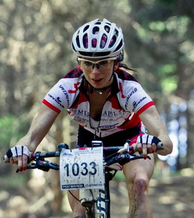 Ewa Rebane-Sodowska - myszkowianka startująca w ekstremalnych zawodach w kolarstwie MTB, na dystansach 70-100 km oraz w wyścigach MTB