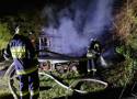Pożar domku letniskowego w miejscowości Zwola. Z ogniem walczyło dziewięć zastępów straży pożarnej z dwóch powiatów