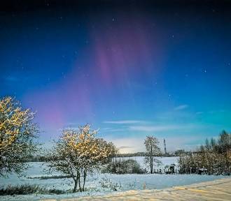 Zachwycająca zorza polarna znów widoczna na Pomorzu! Niebo wyglądało jak z pocztówki