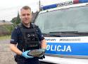 Policjanci z Sulejowa uratowali żółwia. Do nietypowej interwencji doszło na placu zabaw w Sulejowie ZDJĘCIA