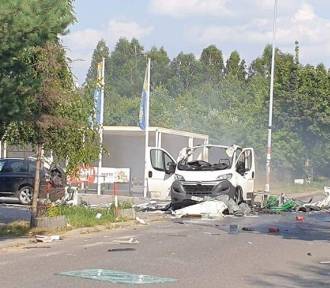 Wybuch furgonetki z acetylenem w Częstochowie. Są ofiary śmiertelne