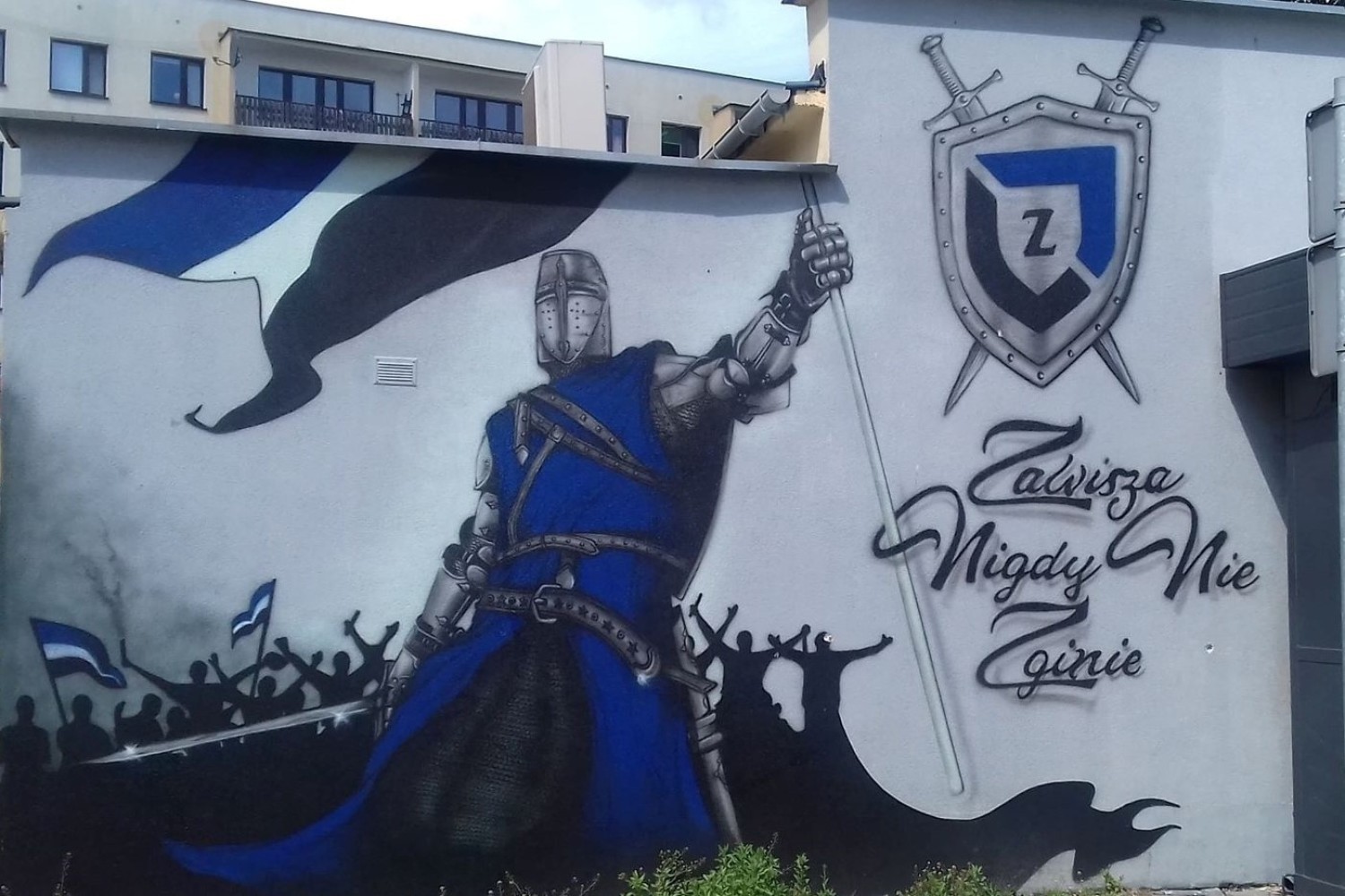 Ściany budynków, garaże, przystankowe wiaty i w wielu innych miejscach, z wolnym miejscem na rysunek - na symbole bydgoskiego Zawiszy można natknąć się niemal w każdym zakątku miasta