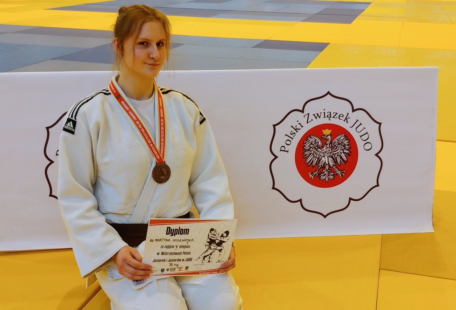 Martyna Nolewajka (GKS Czarni Bytom) zdobyła brązowy medal podczas mistrzostw Polski juniorek i juniorów rozegranych w Kątach Wrocławskich