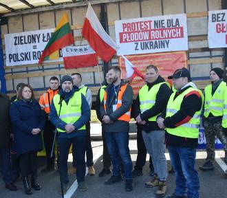 Protest rolników na granicy polsko-litewskiej w Budzisku