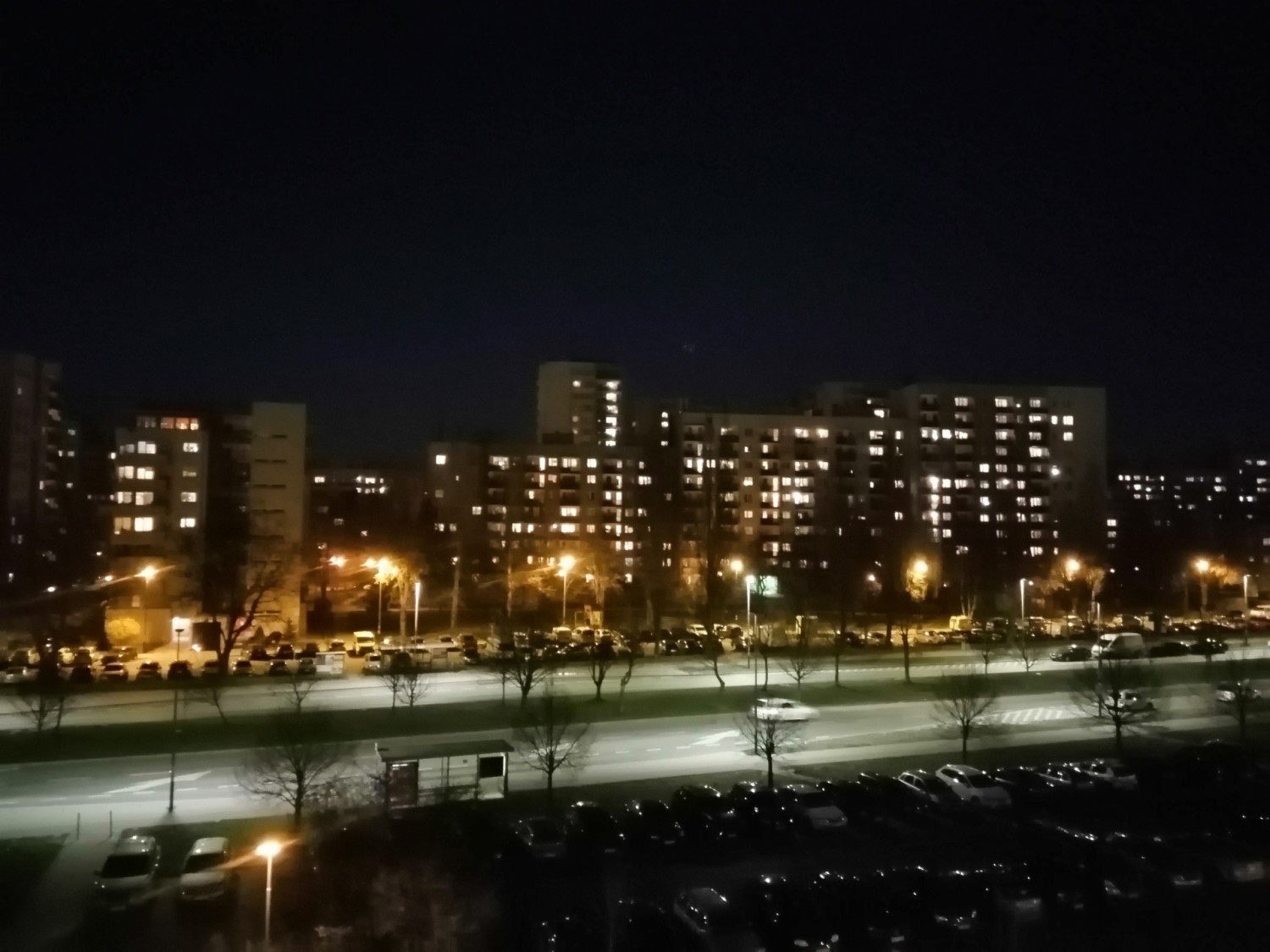 Kraków podczas kwarantanny wieczorem