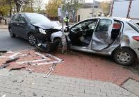 Wypadek na Lipowej w Pleszewie. Dwie osoby trafiły do szpitala
