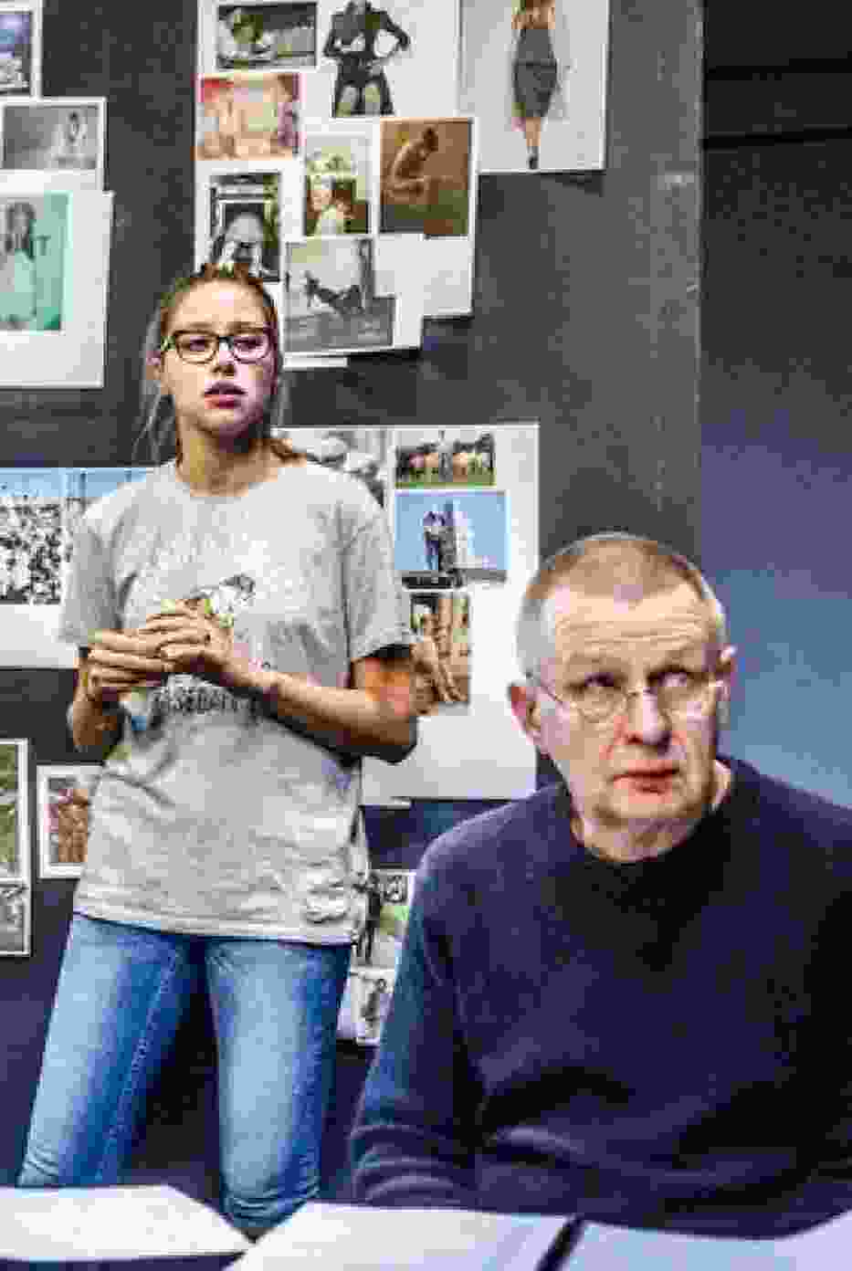 Marta Juras i Miłogost Reczek podczas próby Baby Doll