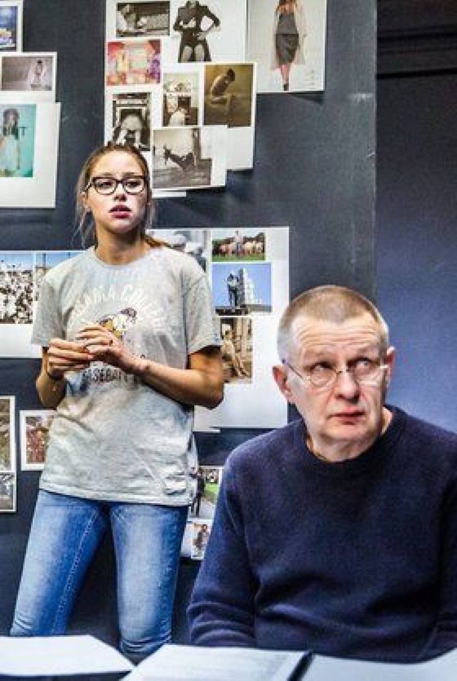 Marta Juras i Miłogost Reczek podczas próby Baby Doll
