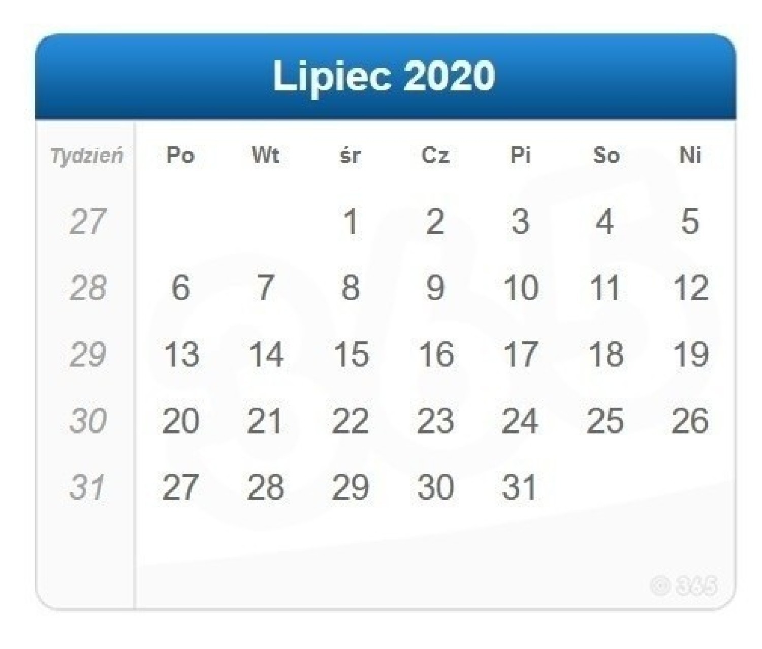 Niedziele handlowe w 2020 r