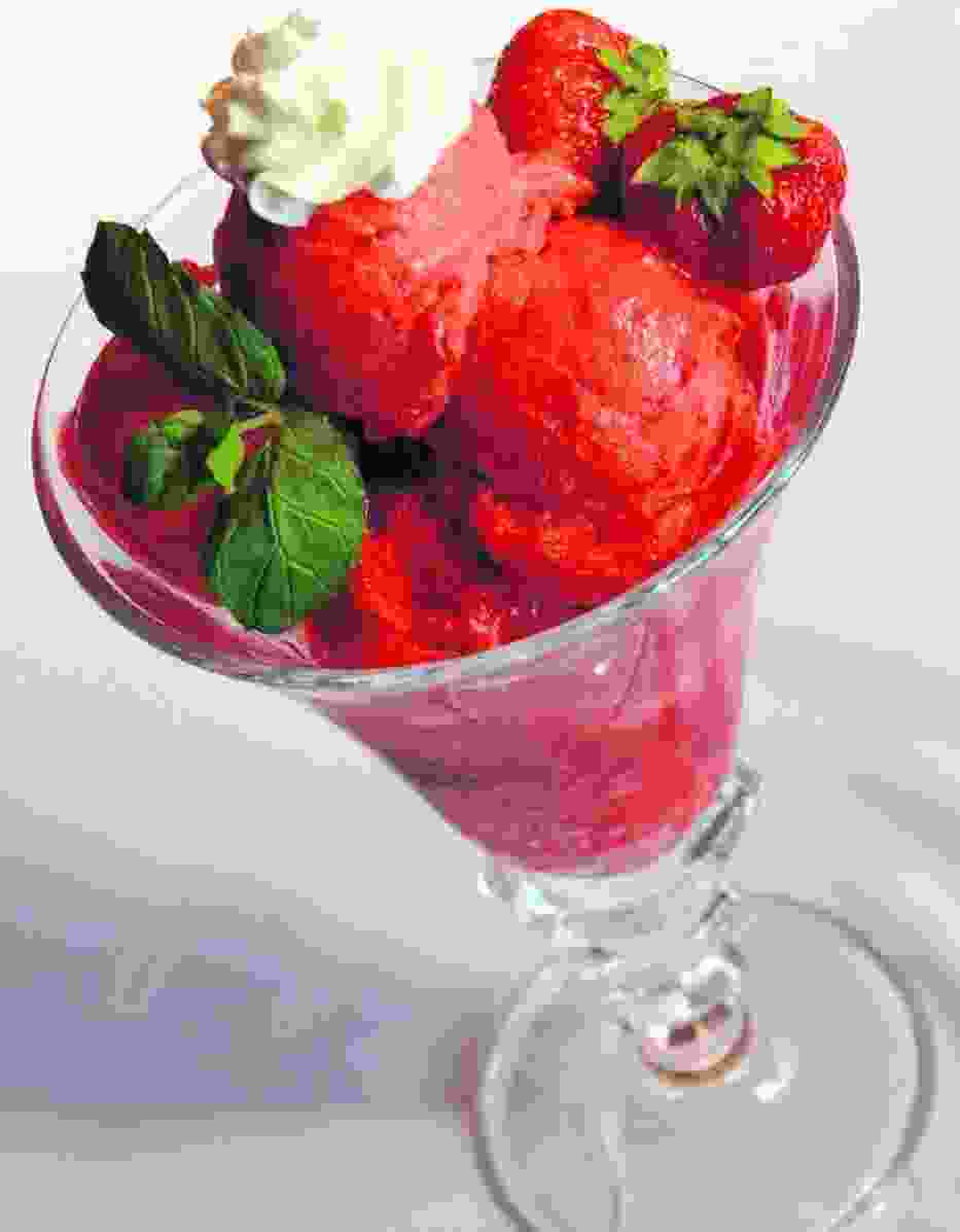 Sorbet ze świeżych truskawek