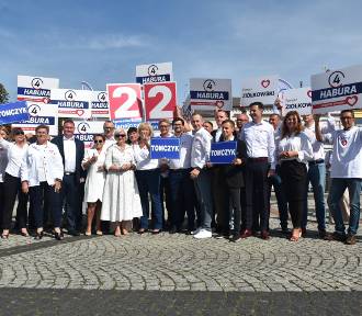 Kandydaci KO do Sejmu RP w okręgu nr 11 przedstawieni w Sieradzu FOTO