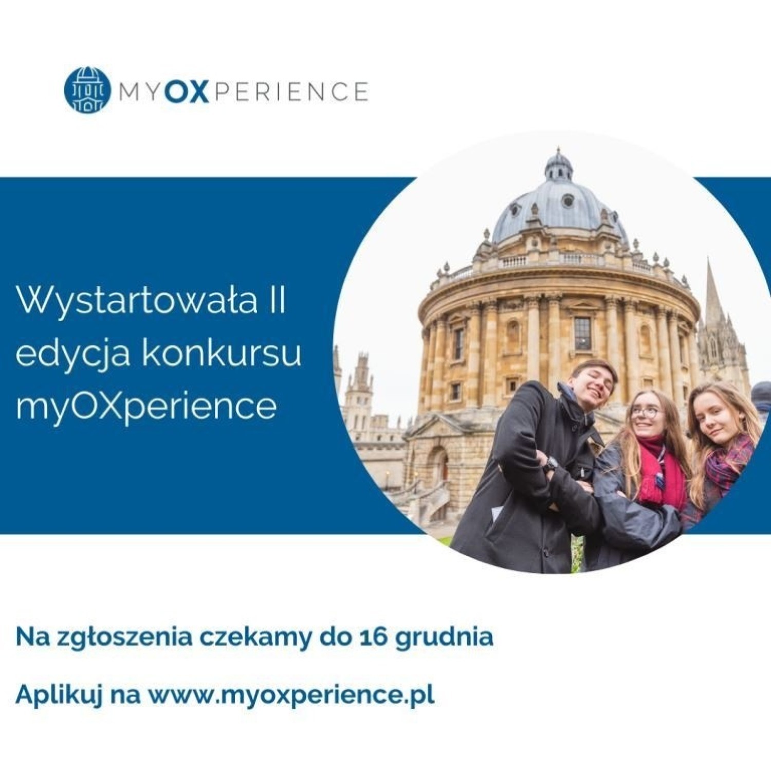 Konkurs myOXperience: Studiuj na Oksfordzie
