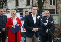 Minister Adam Szłapka poparł kandydatkę na urząd burmistrza Olkusza Annę Kwaśniewską