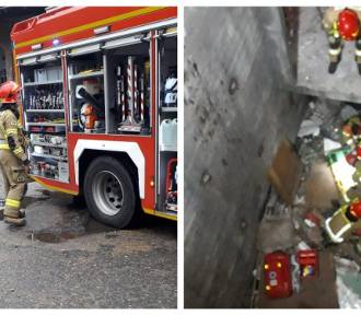 Mężczyzna wpadł do 15-metrowego betonowego dołu w centrum Gliwic