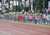 Zawody lekkoatletyczne na stadionie sportowym w Budzyniu