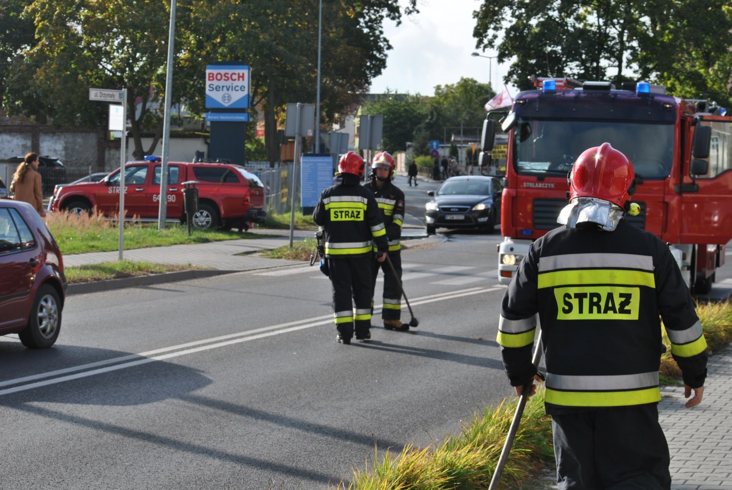 Kolizja koło targu. Zakorkowane pół miasta