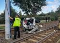 Toyota kontra tramwaj w Bydgoszczy. Jedna osoba w szpitalu po zderzeniu na Toruńskiej [zdjęcia]