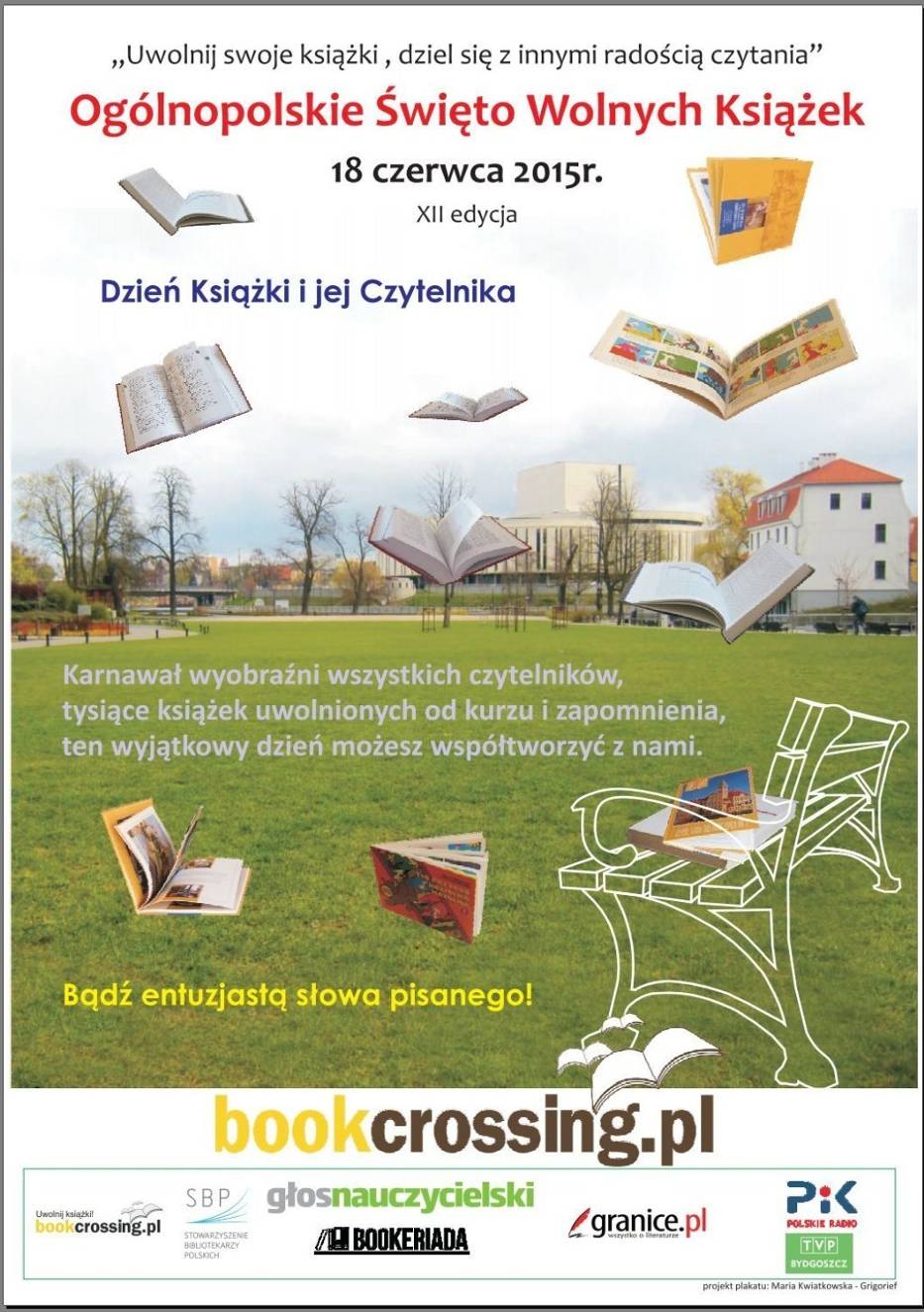 Plakat VI edycji Ogólnopolskiego Święta Wolnych Książek