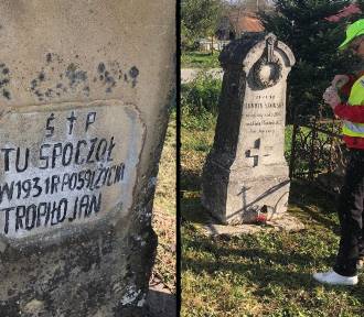 Polskie groby na cmentarzu w Niżankowicach w Ukrainie. Odwiedzili je nasi społecznicy