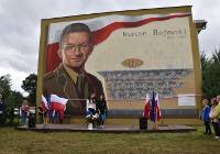 Uroczyste odsłonięcie muralu w Barkowie upamiętniającego Mariana Rejewskiego
