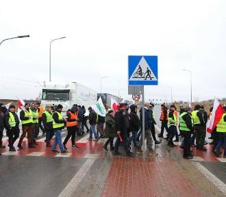 Protest rolników w Medyce. Blokada drogi w kierunku granicy