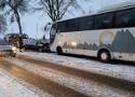 Wypadek z udziałem autokaru przewożącego dzieci na DK24 w Prusimiu [ZDJĘCIA]