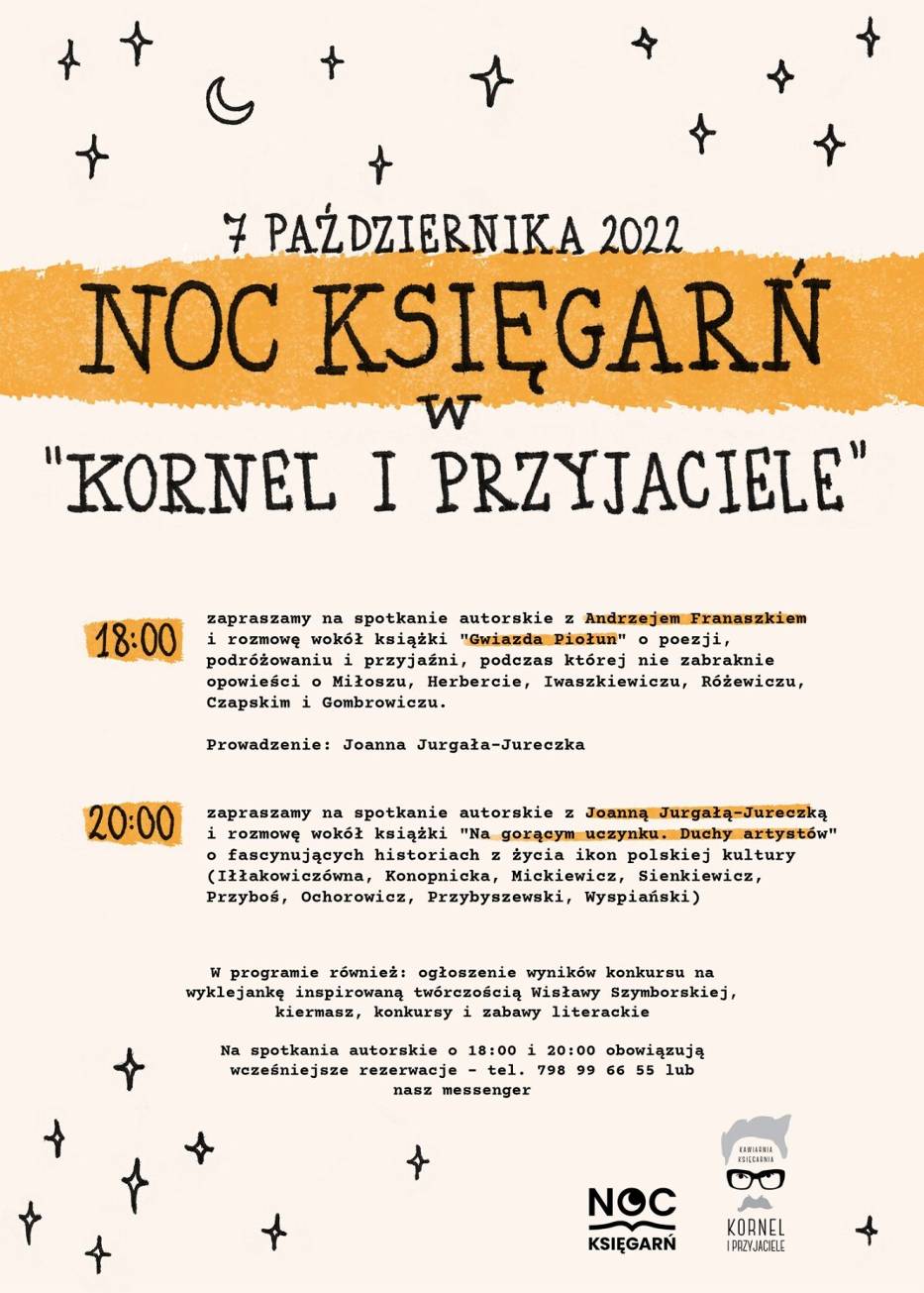 Noc Księgarń 2022 w kawiarni Kornel i Przyjaciele